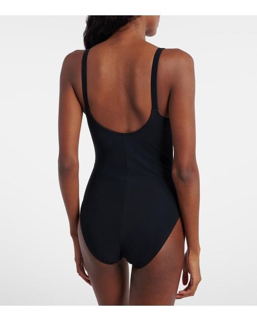 Karla Colletto Black Lenora Bow-Detail Swimsuit
