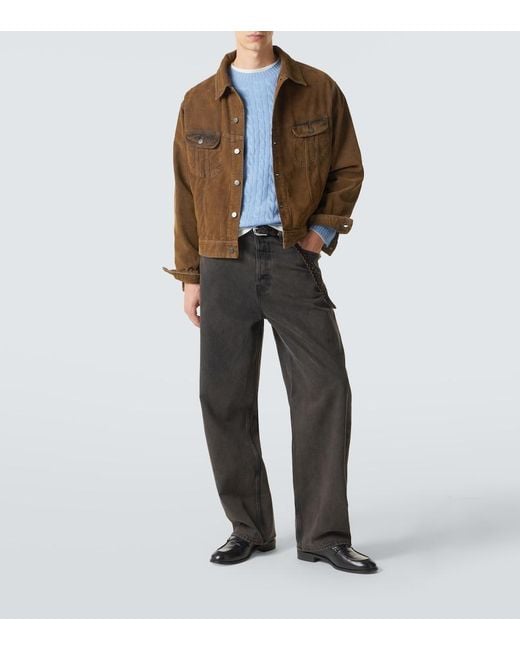 arch4 Blue Cable-Knit Cashmere Sweater for men