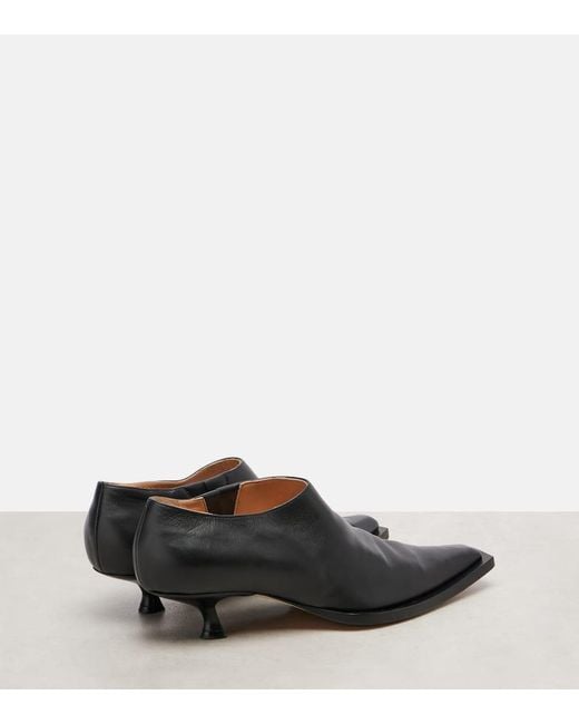 Calvin Klein Black Jodi Leather Ankle Boots