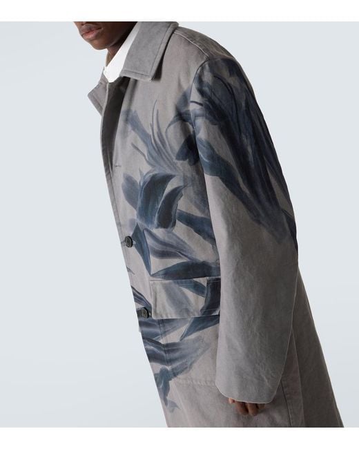 Dries Van Noten Trenchcoat Randale Aus Baumwolle in Gray für Herren