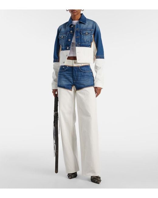 Jean Paul Gaultier Blue Petit Grand Paneled Denim Jacket