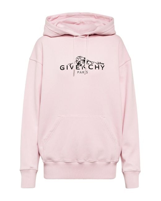 Givenchy X Disney® Logo Cotton Jersey Hoodie in Pink | Lyst Australia