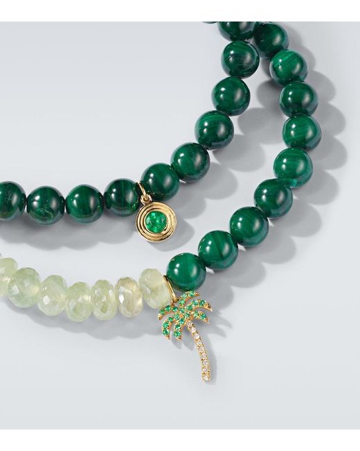 Sydney Evan Green 14Kt Set Of 2 Bracelets With Emeralds And Diamonds for men