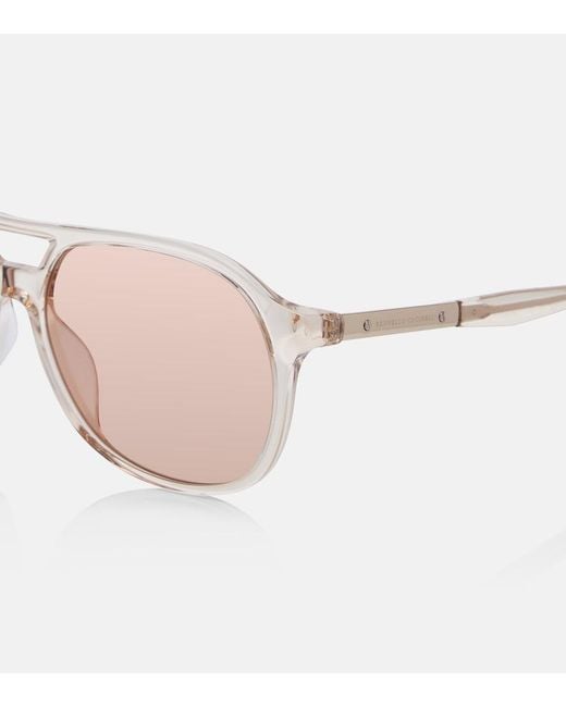 Brunello Cucinelli Pink Sartorial Sunset Aviator Sunglasses