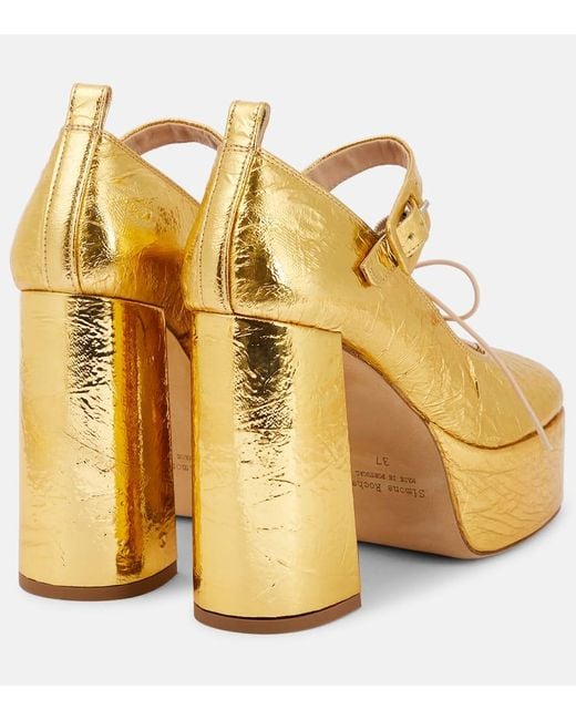 Simone Rocha Plateau-Pumps Aus Metallic-Leder