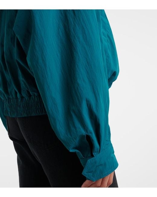 Saint Laurent Blue Cassandre Technical Faille Jacket