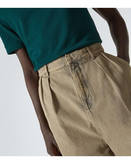Loewe Natural Pleated Wide-Leg Jeans for men