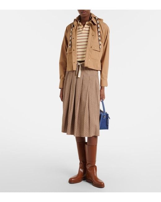Moncler Natural Hooded Cotton-Blend Jacket