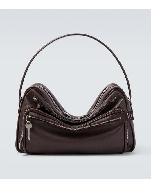 Acne Black Camero Leather Shoulder Bag for men