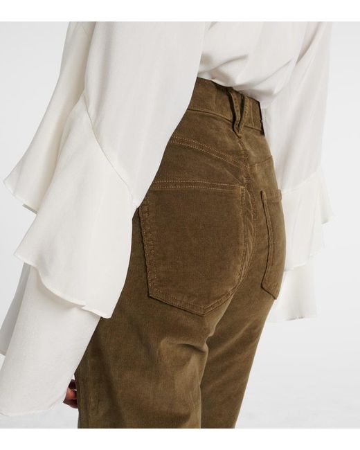 Pantalon Ample En Coton Melange Veronica Beard en coloris Brown