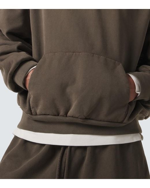 Fear Of God Brown Cotton Jersey Hoodie for men