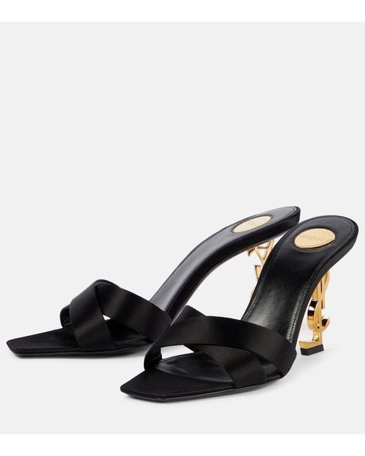Saint Laurent Black Opyum Sandal