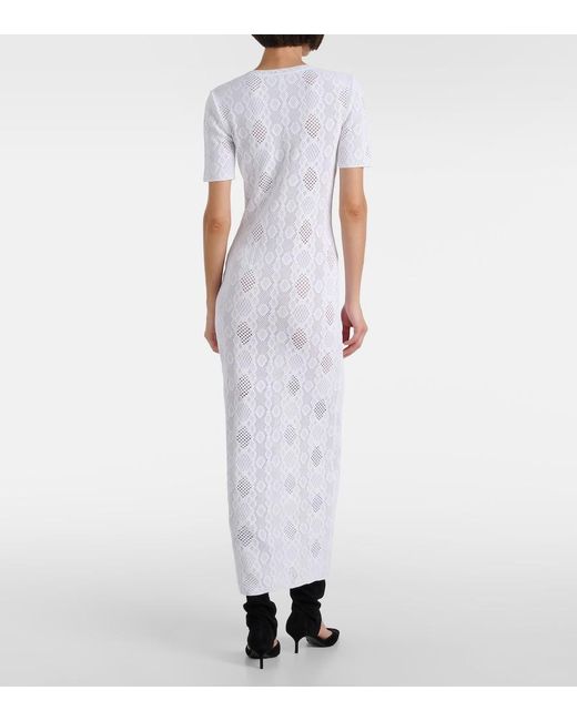 Alaïa White Lace Midi Dress