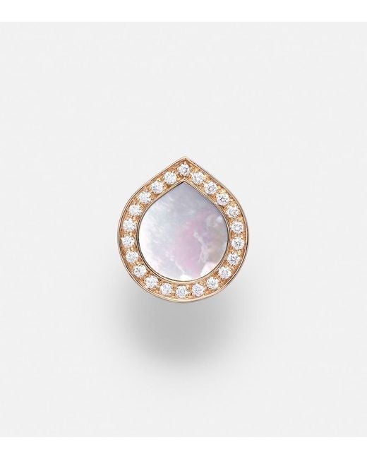 Repossi White Antifer 18Kt Rose Single Earring With Gemstones