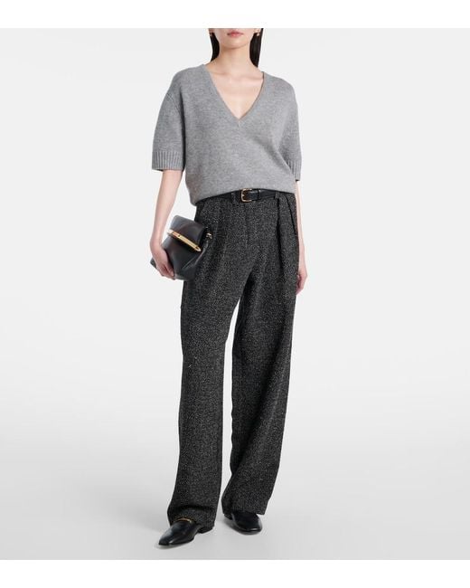 Jardin Des Orangers Gray Cashmere Top