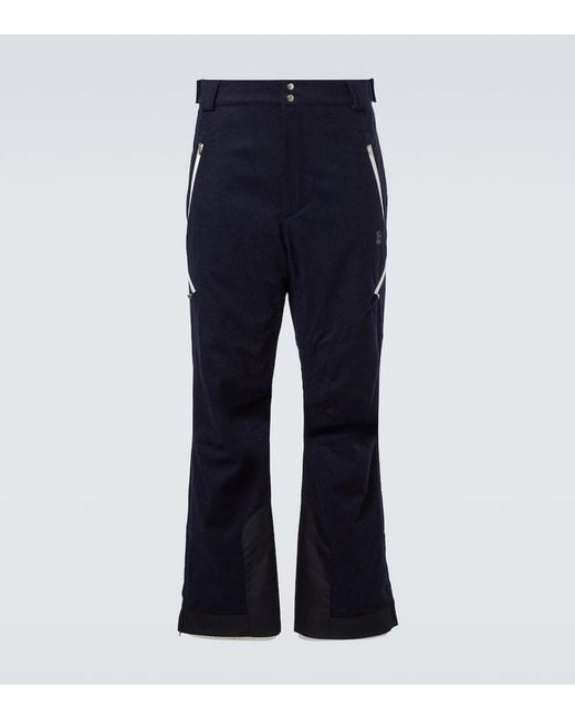 Brunello Cucinelli Blue Wool Ski Pants for men