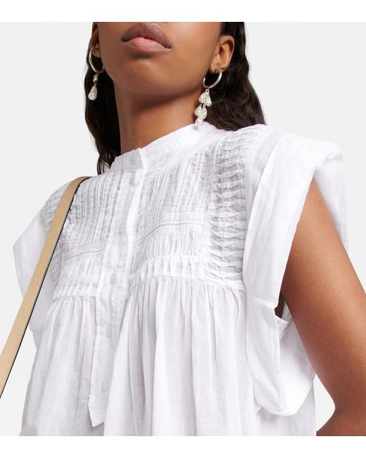Isabel Marant White Leaza Top