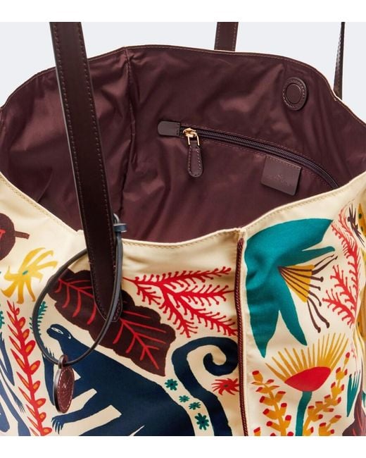 Etro Blue Tabby Large Printed Tote Bag