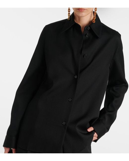 Jil Sander Black Virgin Wool Shirt