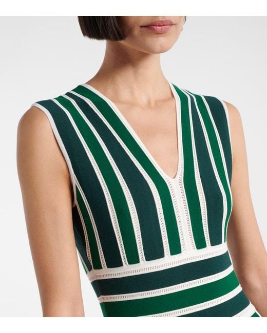 Max Mara Green Maxikleid Tallone Aus Strick