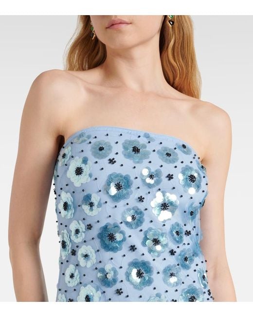 ROTATE BIRGER CHRISTENSEN Blue Verzierte Robe