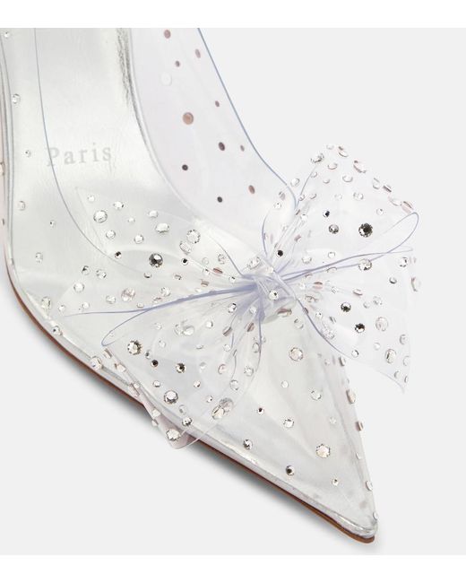 Christian Louboutin White Jelly Strass 80 Embellished Pvc Pumps