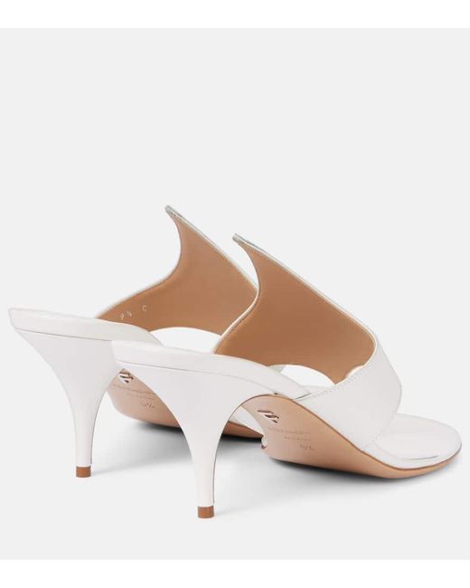 Ferragamo White Sandalen Lyrai Aus Leder