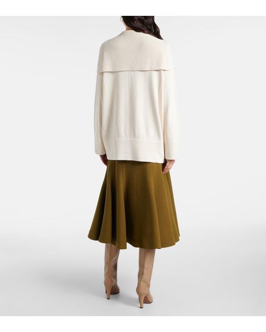 Altuzarra White Spike Silk-Blend Sweater
