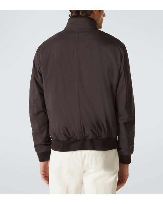 Thom Sweeney Gray Technical Bomber Jacket for men