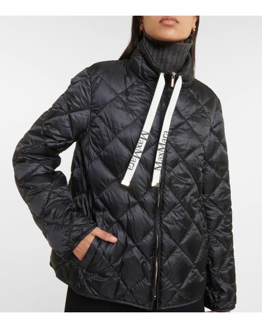 Max Mara Black The Cube Trea Quilted Down Jacket