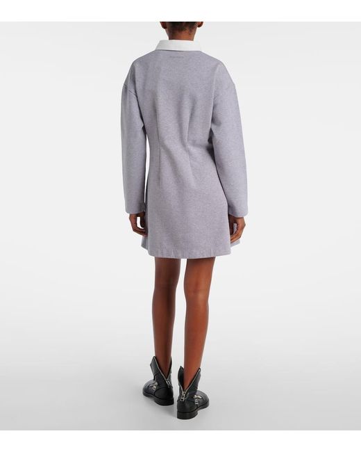 J.W. Anderson Purple Polokleid Aus Jersey Aus Einem Baumwollgemisch