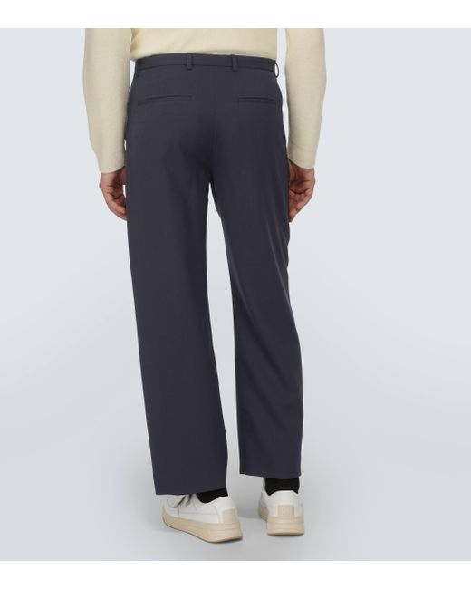 Acne Blue Prop Wool-blend Straight Pants for men