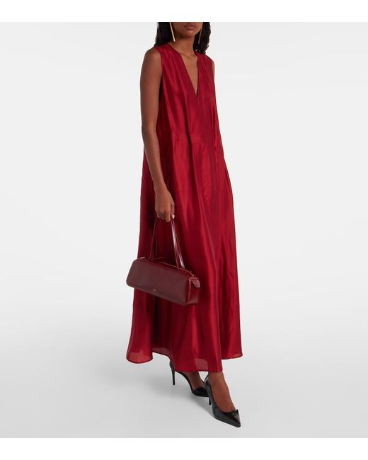 Khaite Red Simona Patent Leather Shoulder Bag