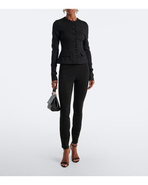 Dolce & Gabbana Black Wool-Blend Blazer