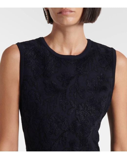 Oscar de la Renta Black Robe Aus Guipure-Spitze Und Samt