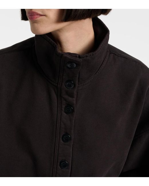 Citizens of Humanity Black Mirelle Cotton Fleece Sweatshirt