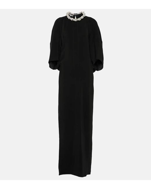 Vestido largo adornado con cristales Stella McCartney de color Black