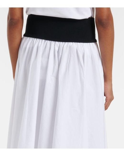 Polo Ralph Lauren White Paneled Midi Skirt
