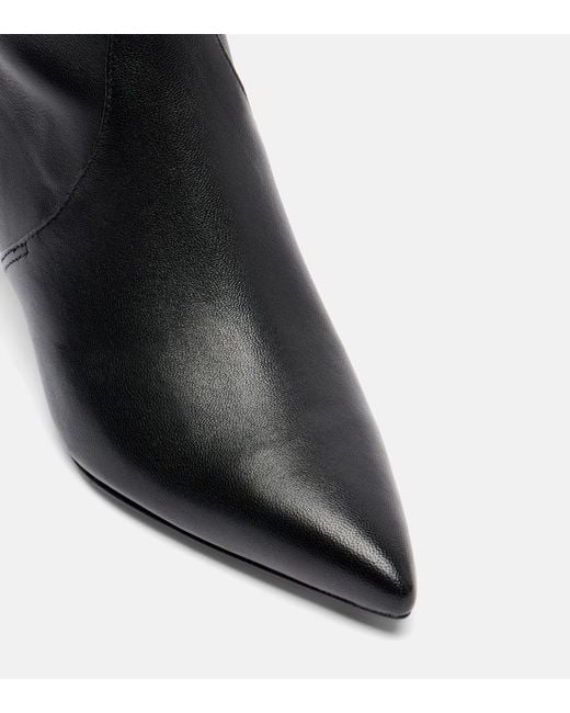 Veronica Beard Black Lisa Leather Ankle Boots