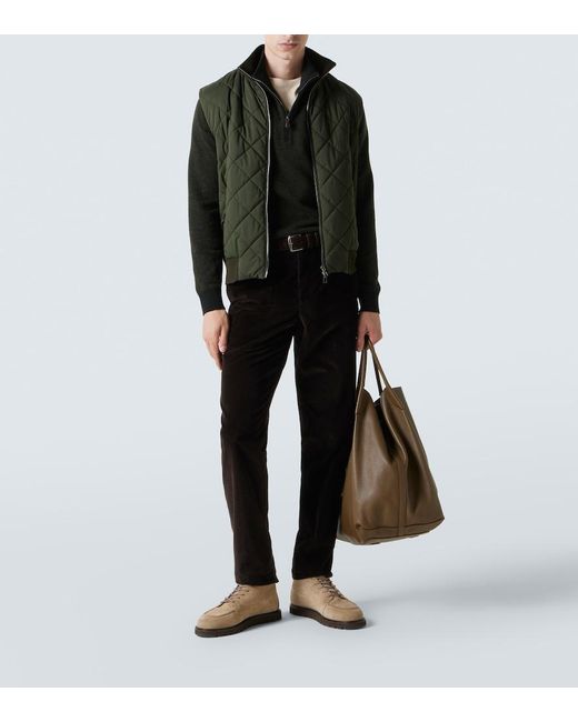 Loro Piana Black Cotton Chinos for men