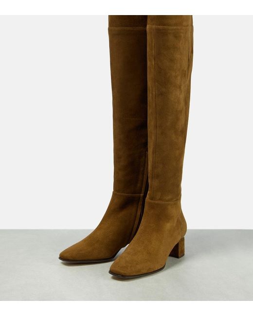 Jimmy Choo Brown Loren 45 Suede Over-The-Knee Boots