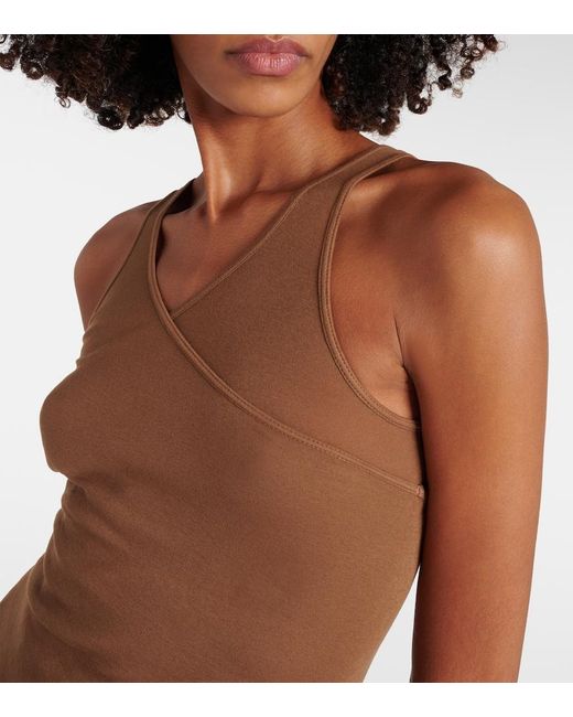 Rick Owens Brown Drkshdw Double Ziggy Cotton Tank Top