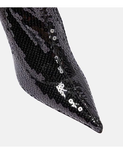 Stivali cuissardes Elixir con paillettes di Alexandre Vauthier in Black