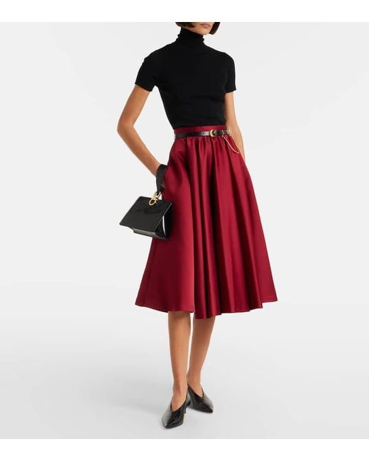 Gonna Midi Farneto di Max Mara in Red