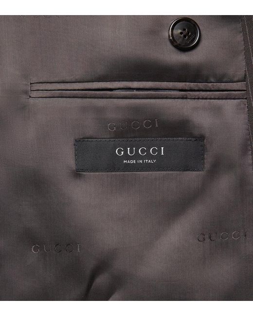 Gucci Black Pinstripe Wool And Mohair Blazer for men