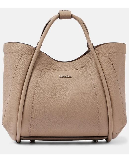 Max Mara Brown Marin Mini Leather Tote Bag
