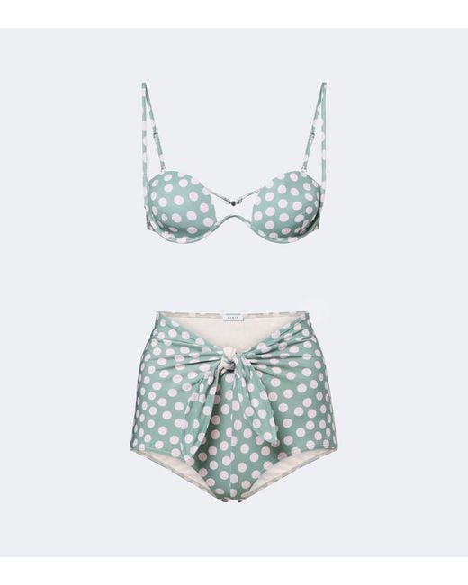 Alaïa Blue Polka-Dot Bikini