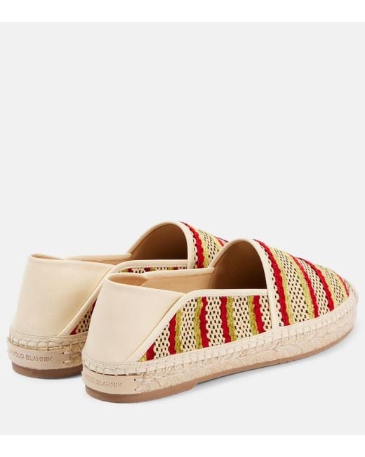 Manolo Blahnik Brown Espadra Raffia Espadrilles