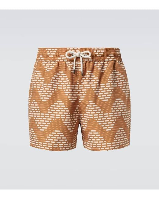 Frescobol Carioca Natural Rio Printed Swim Trunks for men