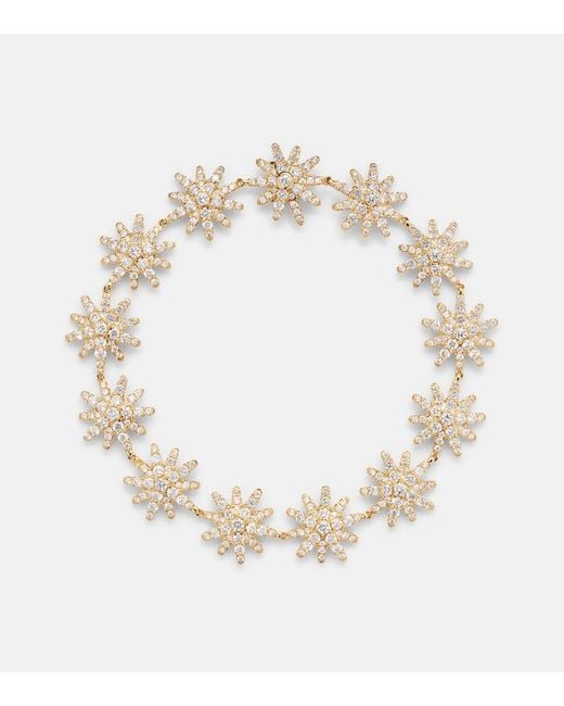 David Yurman Metallic Starburst 18Kt Tennis Bracelet With Diamonds